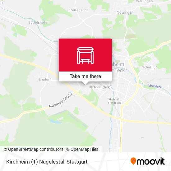 Карта Kirchheim (T) Nägelestal