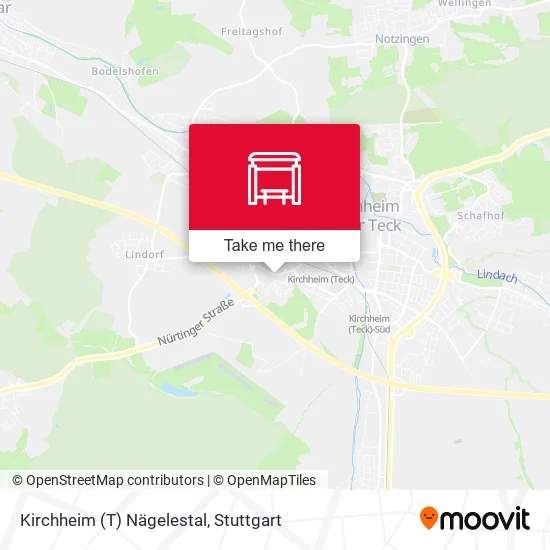 Карта Kirchheim (T) Nägelestal