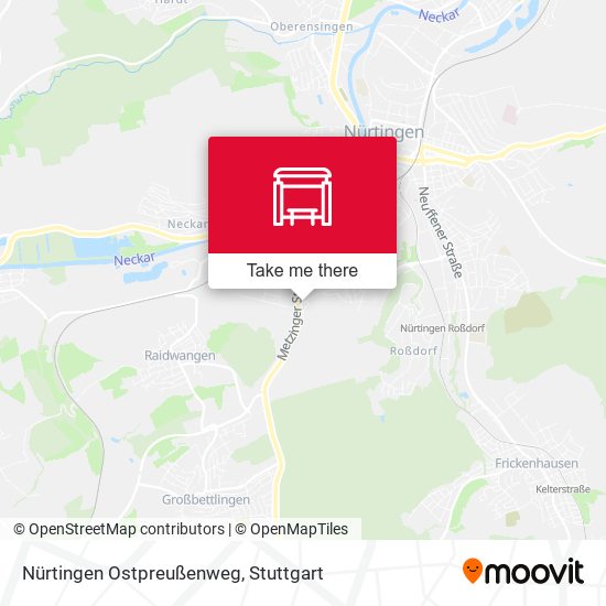 Nürtingen Ostpreußenweg map