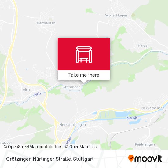 Grötzingen Nürtinger Straße map