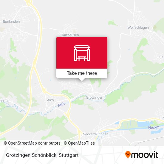 Карта Grötzingen Schönblick