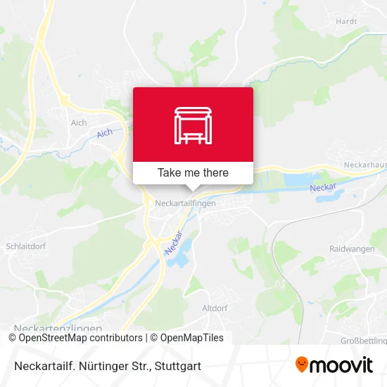 Карта Neckartailf. Nürtinger Str.