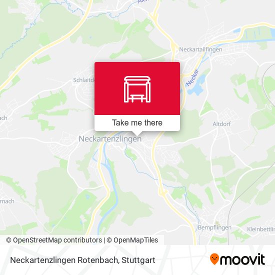Карта Neckartenzlingen Rotenbach