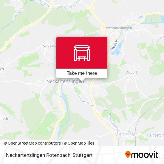 Neckartenzlingen Rotenbach map
