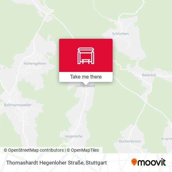 Карта Thomashardt Hegenloher Straße
