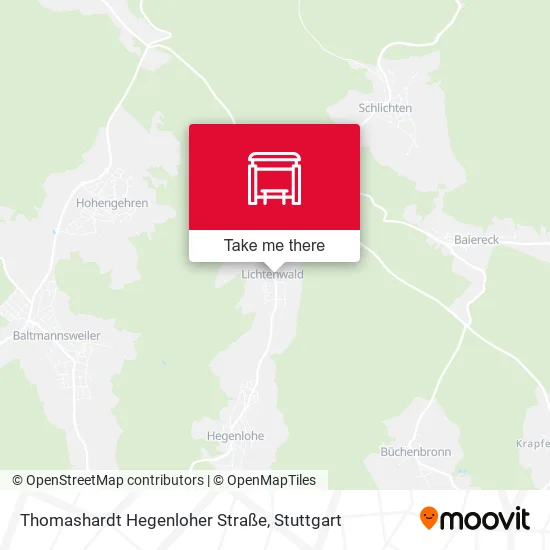 Карта Thomashardt Hegenloher Straße