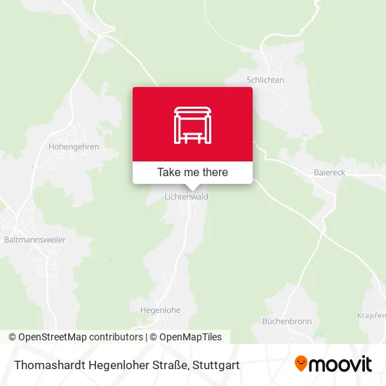 Карта Thomashardt Hegenloher Straße