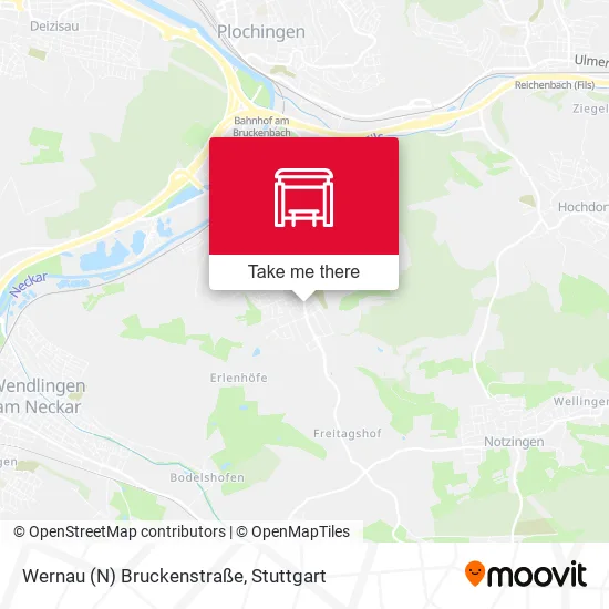 Карта Wernau (N) Bruckenstraße