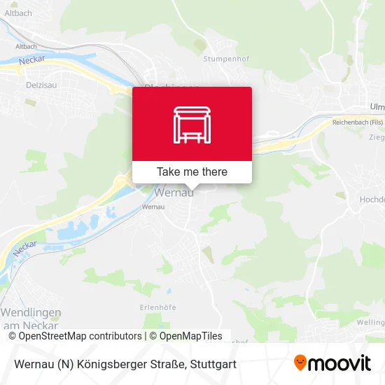 Карта Wernau (N) Königsberger Straße