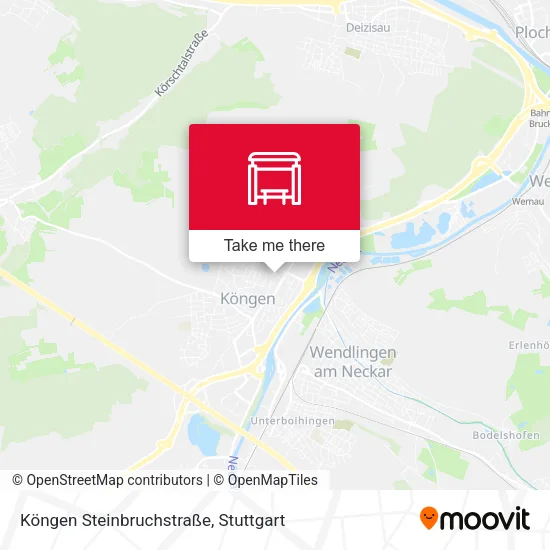 Карта Köngen Steinbruchstraße