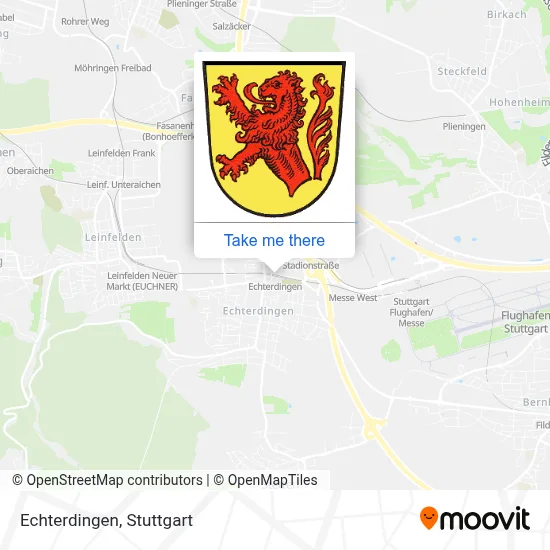 Echterdingen map