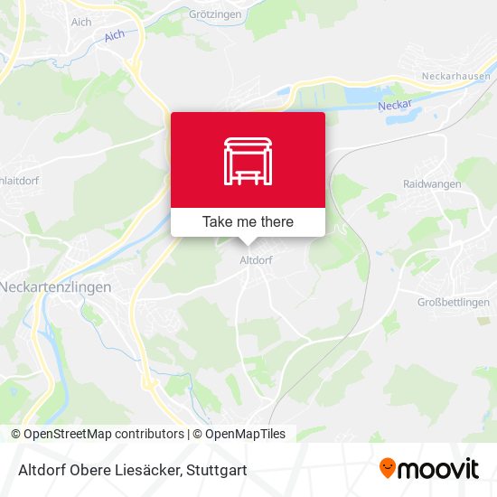 Altdorf Obere Liesäcker map