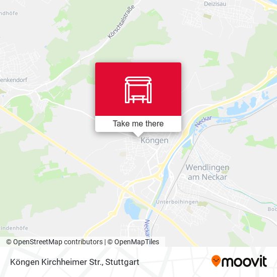 Карта Köngen Kirchheimer Str.