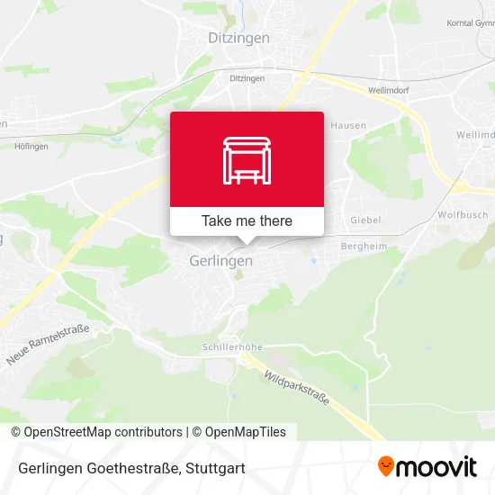 Карта Gerlingen Goethestraße