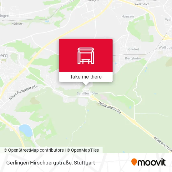Карта Gerlingen Hirschbergstraße