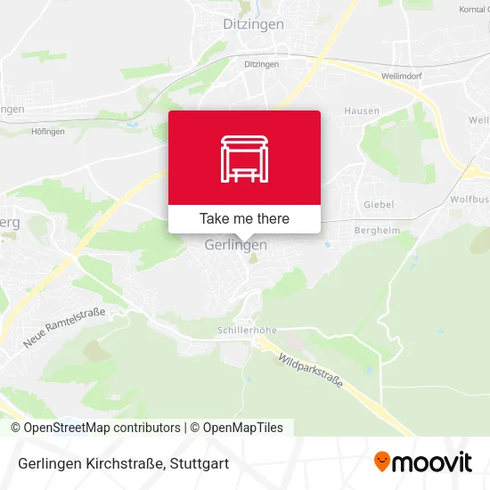 Карта Gerlingen Kirchstraße