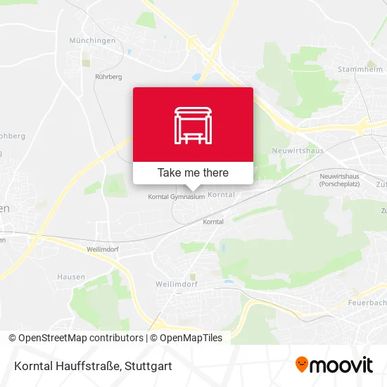 Карта Korntal Hauffstraße