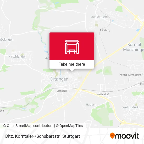 Карта Ditz. Korntaler-/Schubartstr.