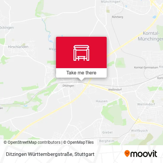 Карта Ditzingen Württembergstraße