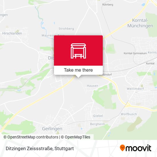Карта Ditzingen Zeissstraße