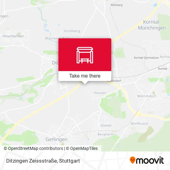 Карта Ditzingen Zeissstraße