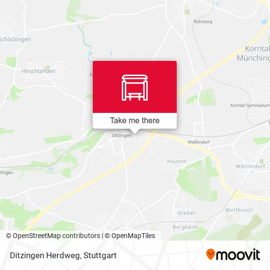 Карта Ditzingen Herdweg