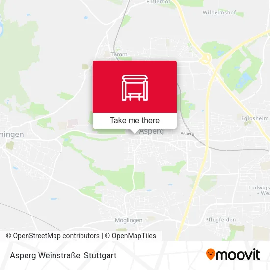 Карта Asperg Weinstraße