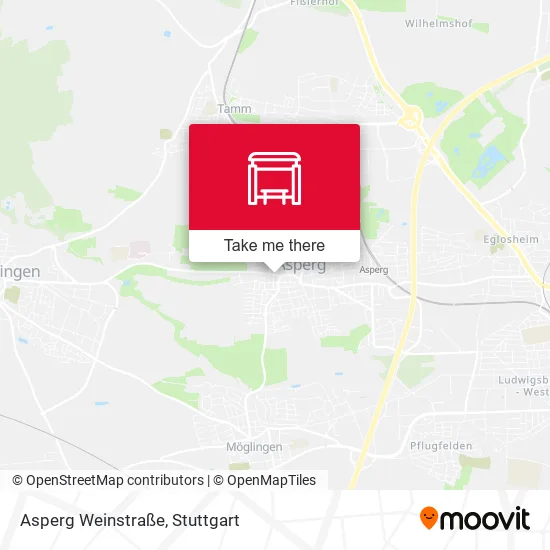 Карта Asperg Weinstraße