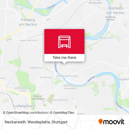 Карта Neckarweih. Wendeplatte