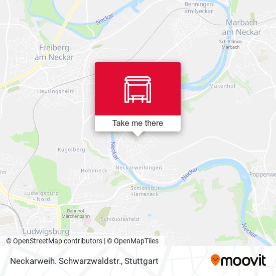 Карта Neckarweih. Schwarzwaldstr.