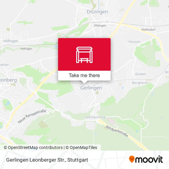 Карта Gerlingen Leonberger Str.