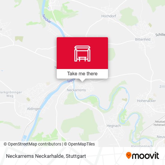Neckarrems Neckarhalde map