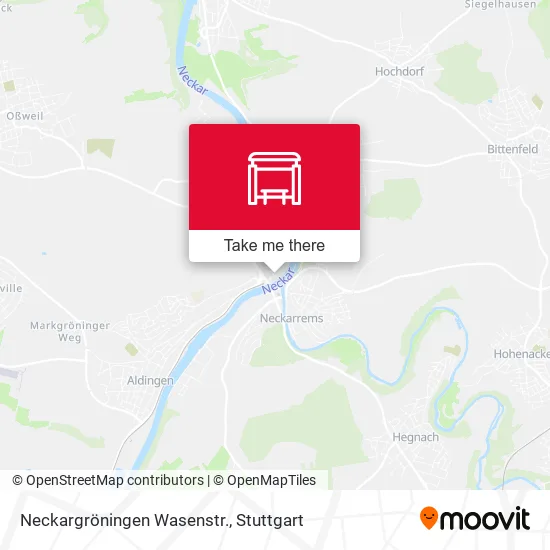 Карта Neckargröningen Wasenstr.