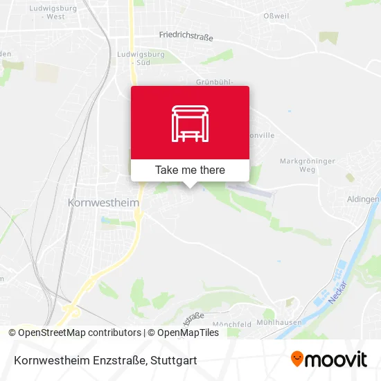 Карта Kornwestheim Enzstraße