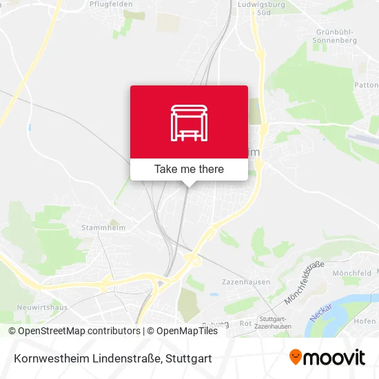Карта Kornwestheim Lindenstraße