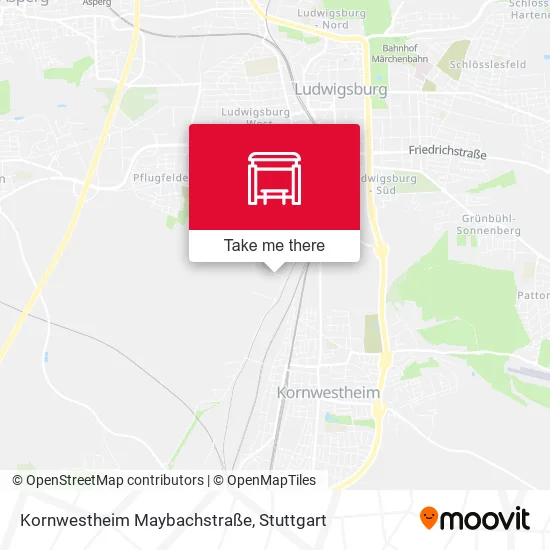 Карта Kornwestheim Maybachstraße