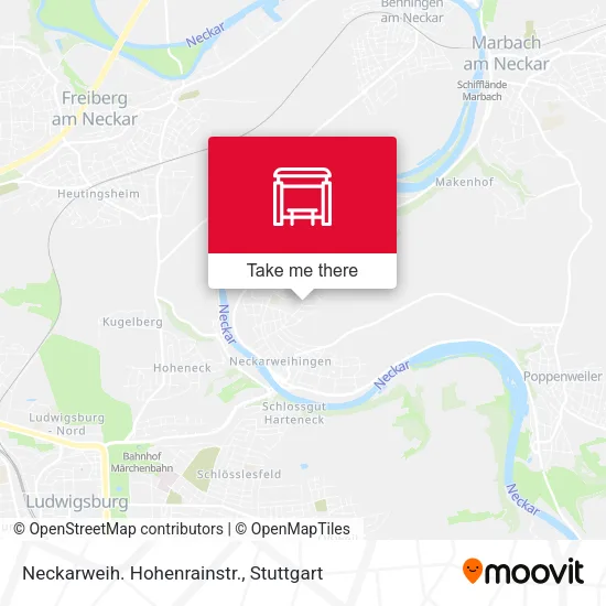 Карта Neckarweih. Hohenrainstr.