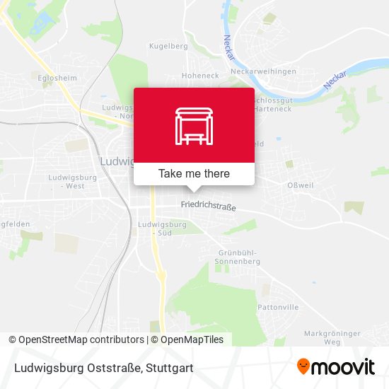 Ludwigsburg Oststraße map