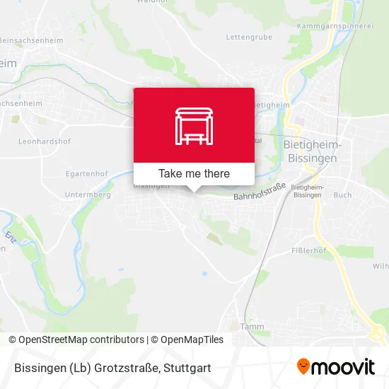 Карта Bissingen (Lb) Grotzstraße