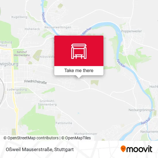 Карта Oßweil Mauserstraße