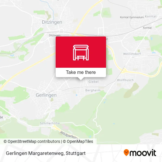 Карта Gerlingen Margaretenweg
