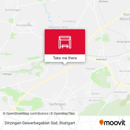 Ditzingen Gewerbegebiet Süd map