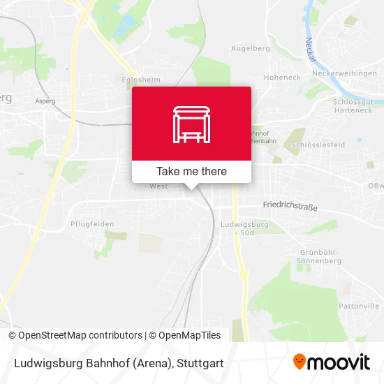 Карта Ludwigsburg Bahnhof (Arena)