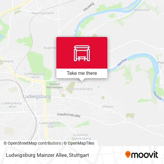 Карта Ludwigsburg Mainzer Allee