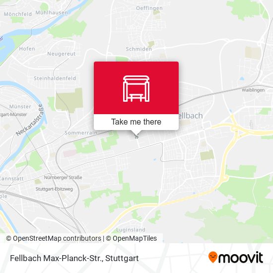 Fellbach Max-Planck-Str. map