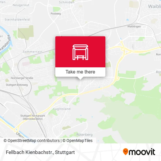 Карта Fellbach Kienbachstr.