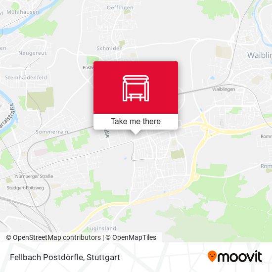 Fellbach Postdörfle map