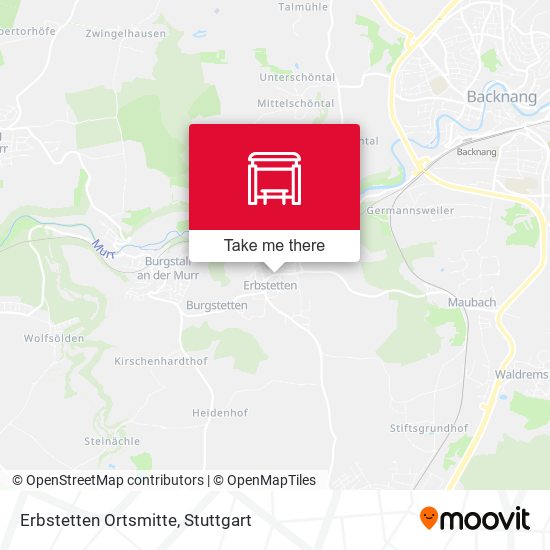 Карта Erbstetten Ortsmitte