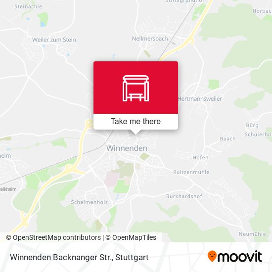 Winnenden Backnanger Str. map