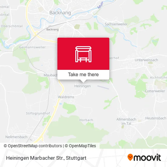 Карта Heiningen Marbacher Str.